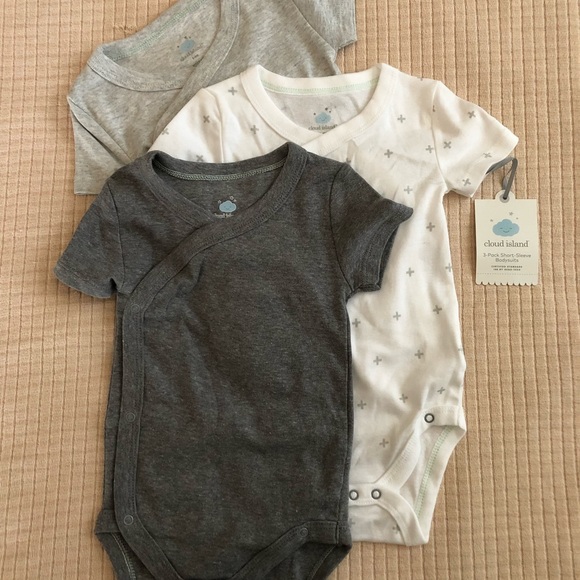 Cloud Island Unisex Infant Set of 3 One Piece Sz 6-9M - Picture 1 of 8